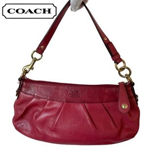 EUC AUTHENTIC Coach Madison Small Leather Hobo Handbag Magenta